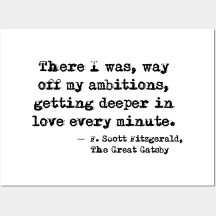 Deeper in love - F Scott Fitzgerald Posters and Art